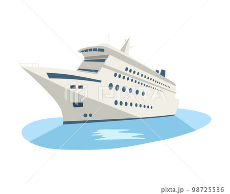 Vector isometric ship. Cartoon marine vessel. 98725536