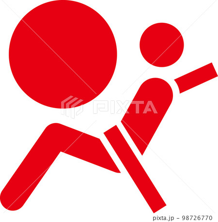 SRSエアバッグ/プリテンショナー警告灯のイラスト素材 [98726770] PIXTA