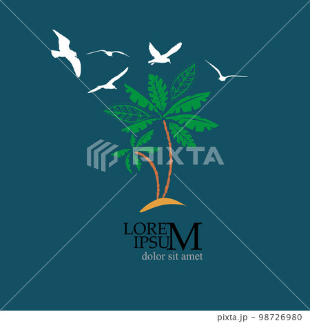 Palm tree logo. Vector illustration 98726980