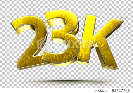 23K Gold 3D. - Stock Illustration [98727768] - PIXTA