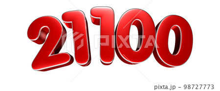 Number 21100 red 3D. Number 21100 red 3D. 98727773