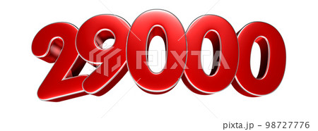 Number 29000 red 3D. Number 29000 red 3D. 98727776
