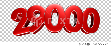 Number 29000 red 3D. Number 29000 red 3D. 98727776