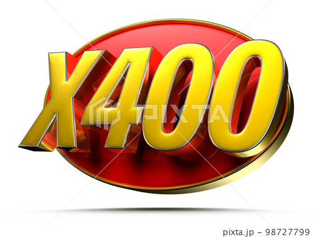 Gold X400 red circle 3D. 98727799