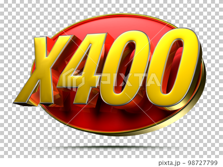 Gold X400 red circle 3D. 98727799