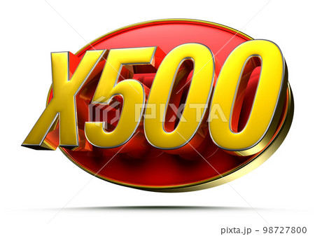 Gold X500 red circle 3D. 98727800