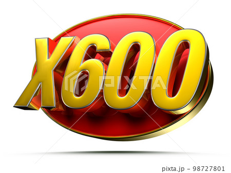 Gold X600 red circle 3D. 98727801