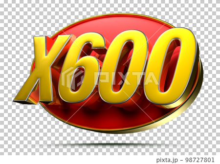 Gold X600 red circle 3D. 98727801