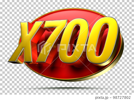 Gold X700 red circle 3D. Gold X700 red circle 3D. 98727802