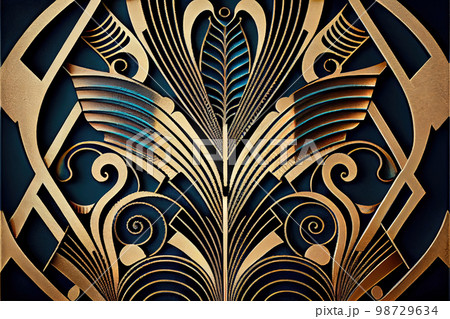 luxury art deco background 98729634