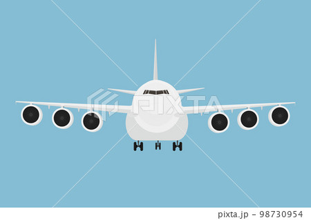 big white cargo plane in the sky for cargo transportation transportation air mail cargo 98730954