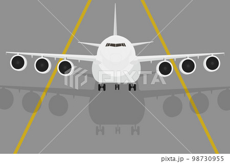 big white cargo plane in the sky for cargo transportation transportation air mail cargo 98730955