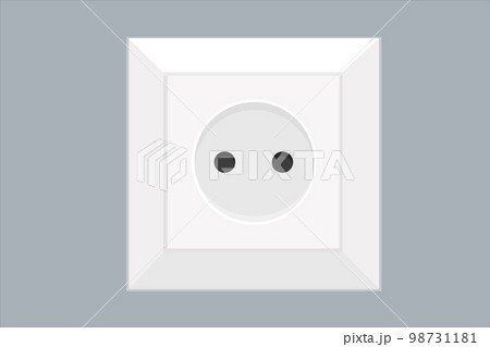 a white electric socket in the wall european a white electric socket in the wall european 98731181
