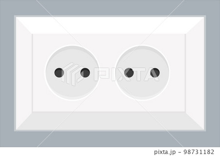 a white electric socket in the wall european a white electric socket in the wall european 98731182