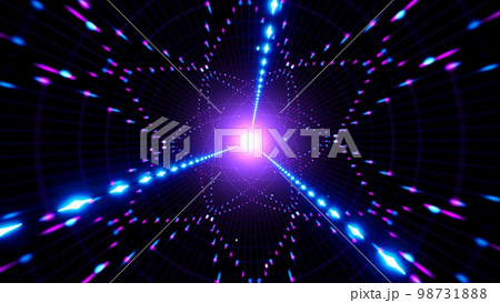 Neon Light Geometric Star Video Jockey Background 98731888