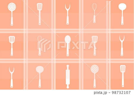 set of accessories from the kitchen ladle spatula rolling pin fork spoon wooden texture pattern set of accessories from the kitchen ladle spatula rolling pin fork spoon wooden texture pattern 98732107