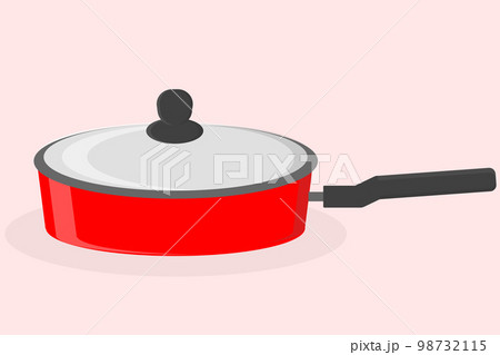 red saucepan stewpan for cooking new metal with lid kitchen item vector red saucepan stewpan for cooking new metal with lid kitchen item vector 98732115