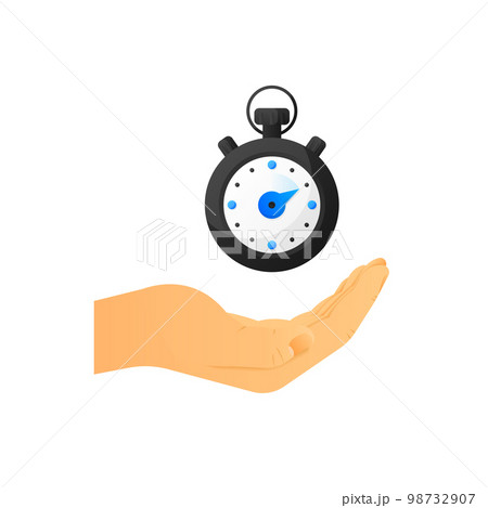 Stopwatch Timer Clock Showing Time Vector Stock Illustration - Download  Image Now - Second Clock Hand, Icon Symbol, Stopwatch - iStock