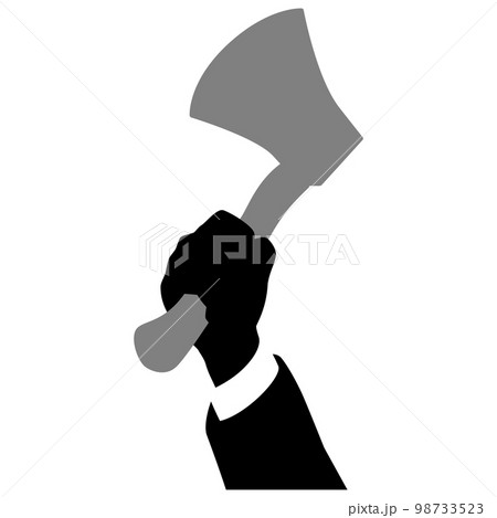 手斧を持つ手 手斧を持つ手 98733523