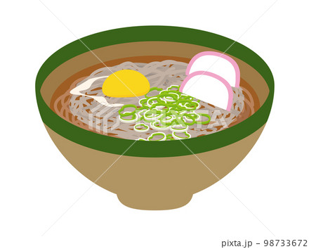 月見そばのイラスト 98733672