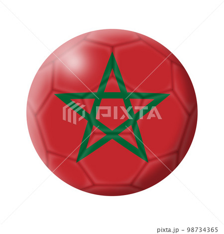 Morocco soccer ball football 3d illustration with clipping path Morocco soccer ball football 3d illustration with clipping path 98734365