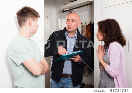 Householder demanding woman with son to pay arrears 98734786