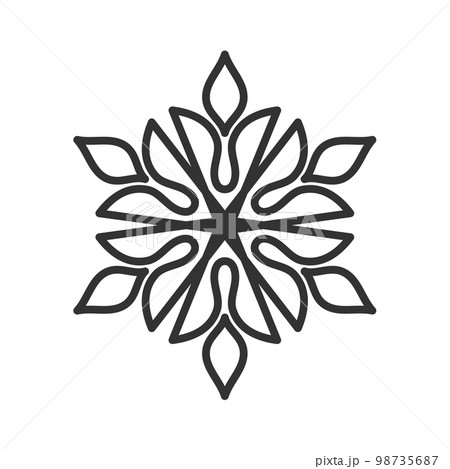 Floral ornament logo template Icon Illustration Brand Identity.Isolated and flat illustration. Vector graphic 98735687