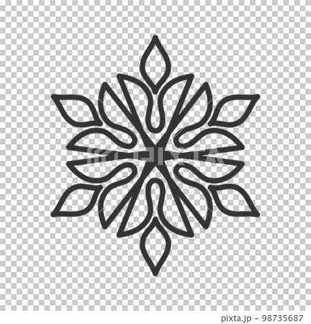 Floral ornament logo template Icon Illustration Brand Identity.Isolated and flat illustration. Vector graphic 98735687