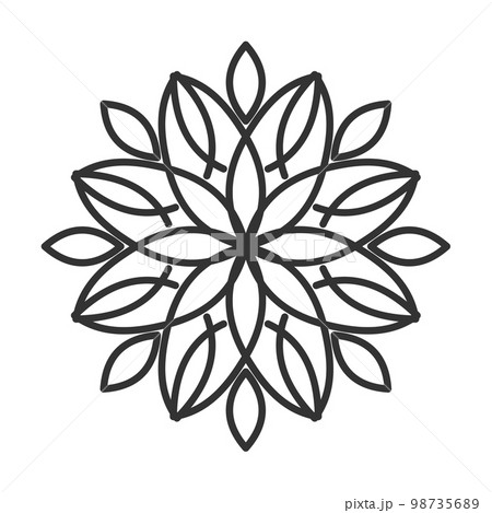 Floral ornament logo template Icon Illustration Brand Identity.Isolated and flat illustration. Vector graphic 98735689