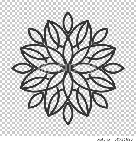 Floral ornament logo template Icon Illustration Brand Identity.Isolated and flat illustration. Vector graphic 98735689
