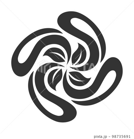 Floral ornament logo template Icon Illustration Brand Identity.Isolated and flat illustration. Vector graphic 98735691