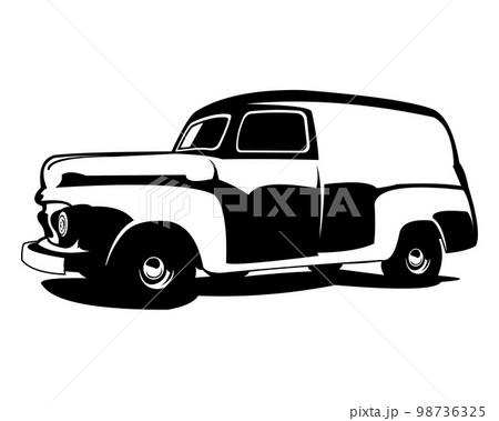 1952 chevrolet panel van logo - vector illustration, emblem design on a white background. best for the trucking industry. 1952 chevrolet panel van logo - vector illustration, emblem design on a white background. best for the trucking industry. 98736325