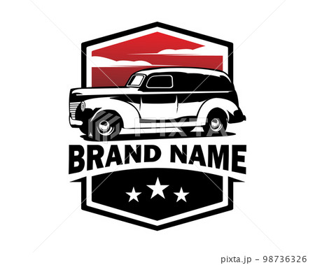 Illustration of 1952 chevrolet panel van. The...のイラスト素材 [98736326] - PIXTA