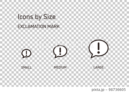 Exclamation mark icon 98736605