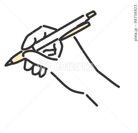 ペンを持っているイラスト 98736923