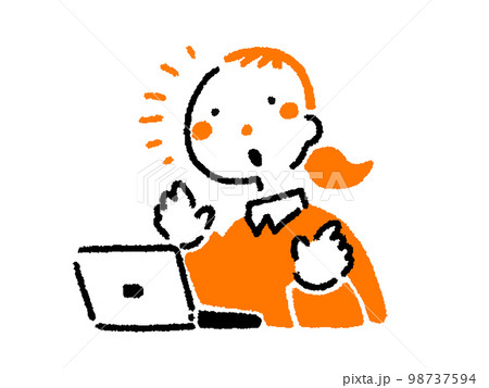 気付く女性 98737594