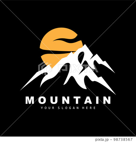 Mountain Logo Design, Vector Place For Nature Lovers Hiker 98738567