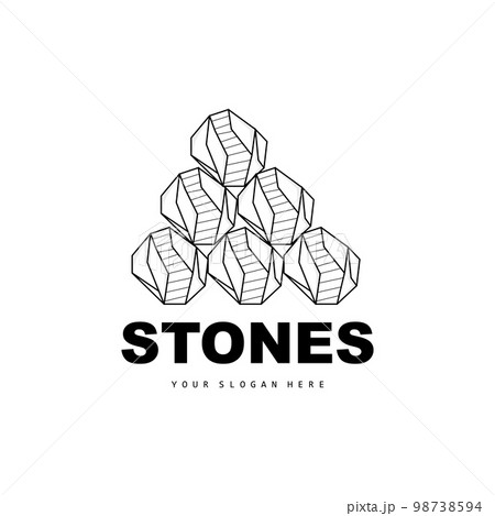 Stone Logo, Vector Stone Modern With Geometry Line Style, Design For Aesthetic Decoration, Brand Modern Product, Simple Icon Abstract Aesthetic Geometry Line Stone Logo, Vector Stone Modern With Geometry Line Style, Design For Aesthetic Decoration, Brand Modern Product, Simple Icon Abstract Aesthetic Geometry Line 98738594
