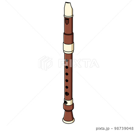リコーダー斜めのイラスト リコーダー斜めのイラスト 98739048