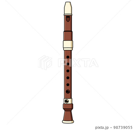リコーダー正面のイラスト リコーダー正面のイラスト 98739055