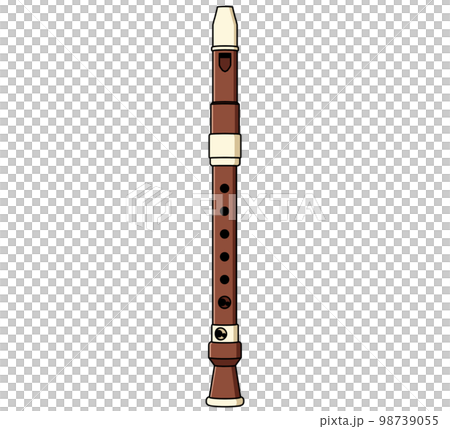 リコーダー正面のイラスト リコーダー正面のイラスト 98739055
