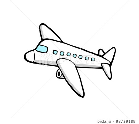 飛行機のかわいいイラストのイラスト素材