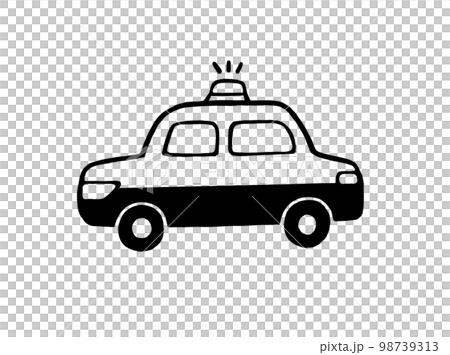 警車簡單插畫塗色本 98739313