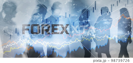 Forex exchange. Financial technology concept. Fintech. Online banking Forex exchange. Financial technology concept. Fintech. Online banking 98739726