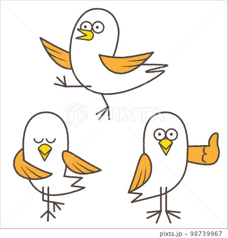 鳥のイラスト・キャラクター 98739967