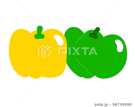 かわいいパプリカ/手描きイラスト素材 かわいいパプリカ/手描きイラスト素材 98739998