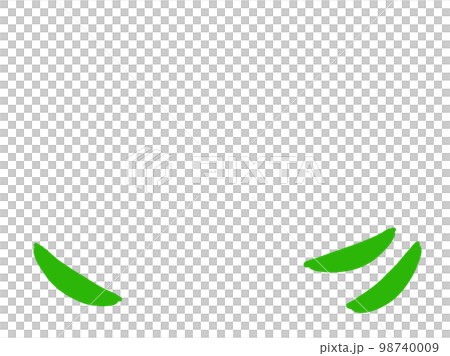 可愛的豌豆框/手繪插畫素材 98740009