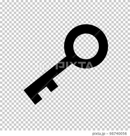 Old key silhouette icon. vector. Old key silhouette icon. vector. 98740056