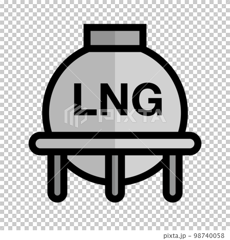 LNGタンク。エネルギータンク。ベクター。 98740058