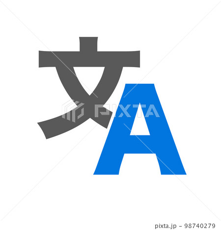 翻訳のロゴ。外国語翻訳。ベクター。 98740279